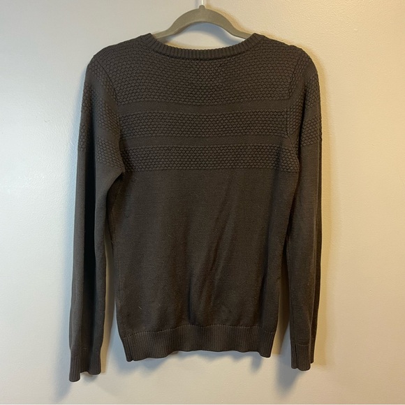Samsoe Samsoe Sweater Charcoal Gray Aino O-Neck Classic Crew Neck Knit Sz L GUC - Picture 5 of 14